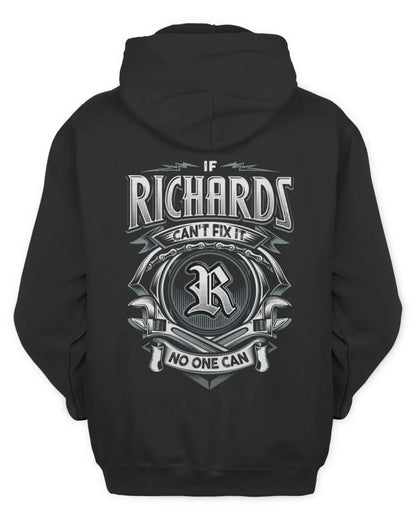 RICHARDS AP81-K4-626 - Personalized Ahmed Quote Apparel “If Ahmed Can't Fix It, No One Can” - Unisex Hoodie - Black