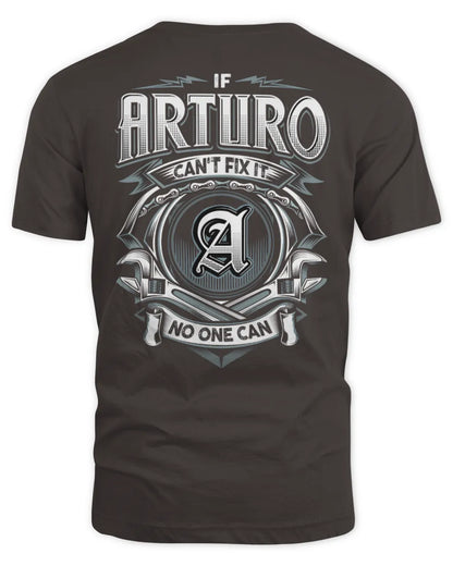 ARTURO AP81-K4-626 - Personalized Ahmed Quote Apparel “If Ahmed Can't Fix It, No One Can” - Unisex Standard T-Shirt - Dark Chocolate