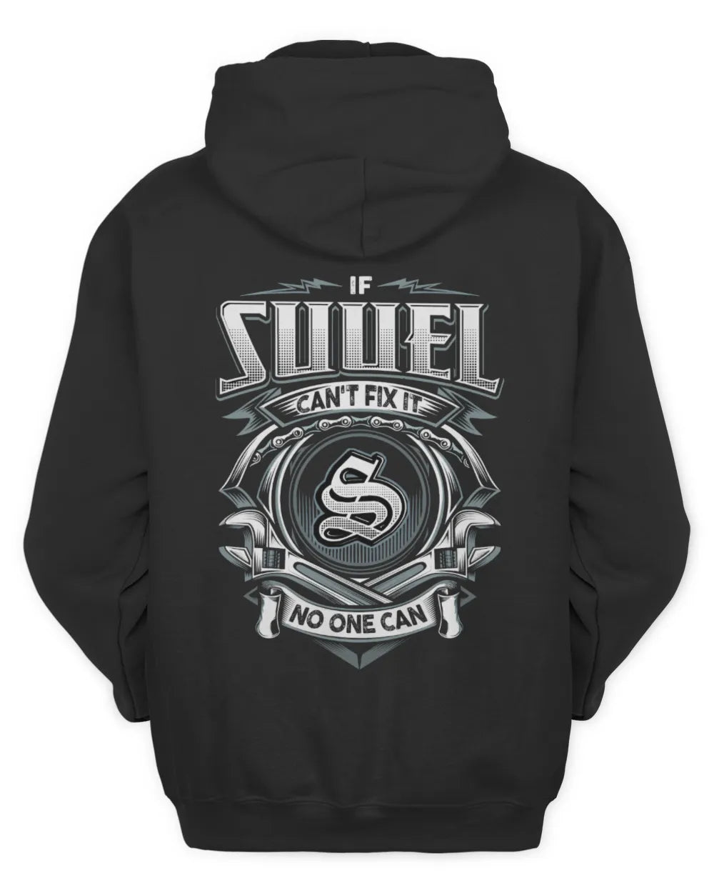 SUUEL AP81-K4-626 - Personalized Ahmed Quote Apparel “If Ahmed Can't Fix It, No One Can” - Unisex Hoodie - Black