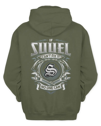 SUUEL AP81-K4-626 - Personalized Ahmed Quote Apparel “If Ahmed Can't Fix It, No One Can” - Unisex Hoodie - Military Green