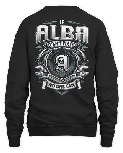 ALBA AP81-K4-626 - Personalized Ahmed Quote Apparel “If Ahmed Can't Fix It, No One Can” - Unisex Sweatshirt - Black
