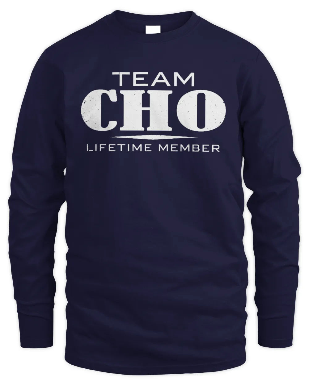 CHO BL62-K4-128 - Personalized “Team NAME Lifetime Member” - Men's Long Sleeved T-Shirt - Navy