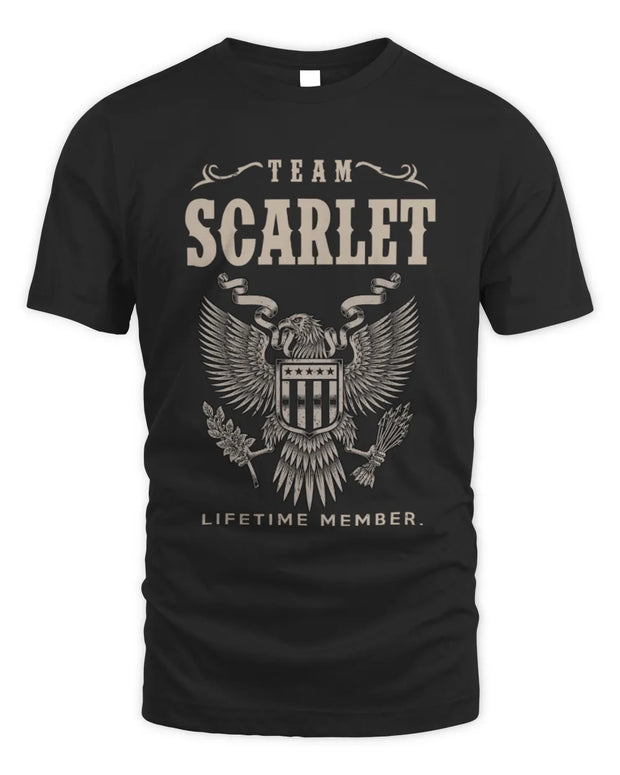 SCARLET TP06-K82 – Personalized Classic Style Apparel “Team NAME Lifetime Member”