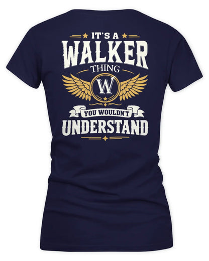 WALKER KT06-M008 It’s a [NAME] Thing – You Wouldn’t Understand | Personalized Vintage T-Shirt - Women's V-Neck T-Shirt - Navy