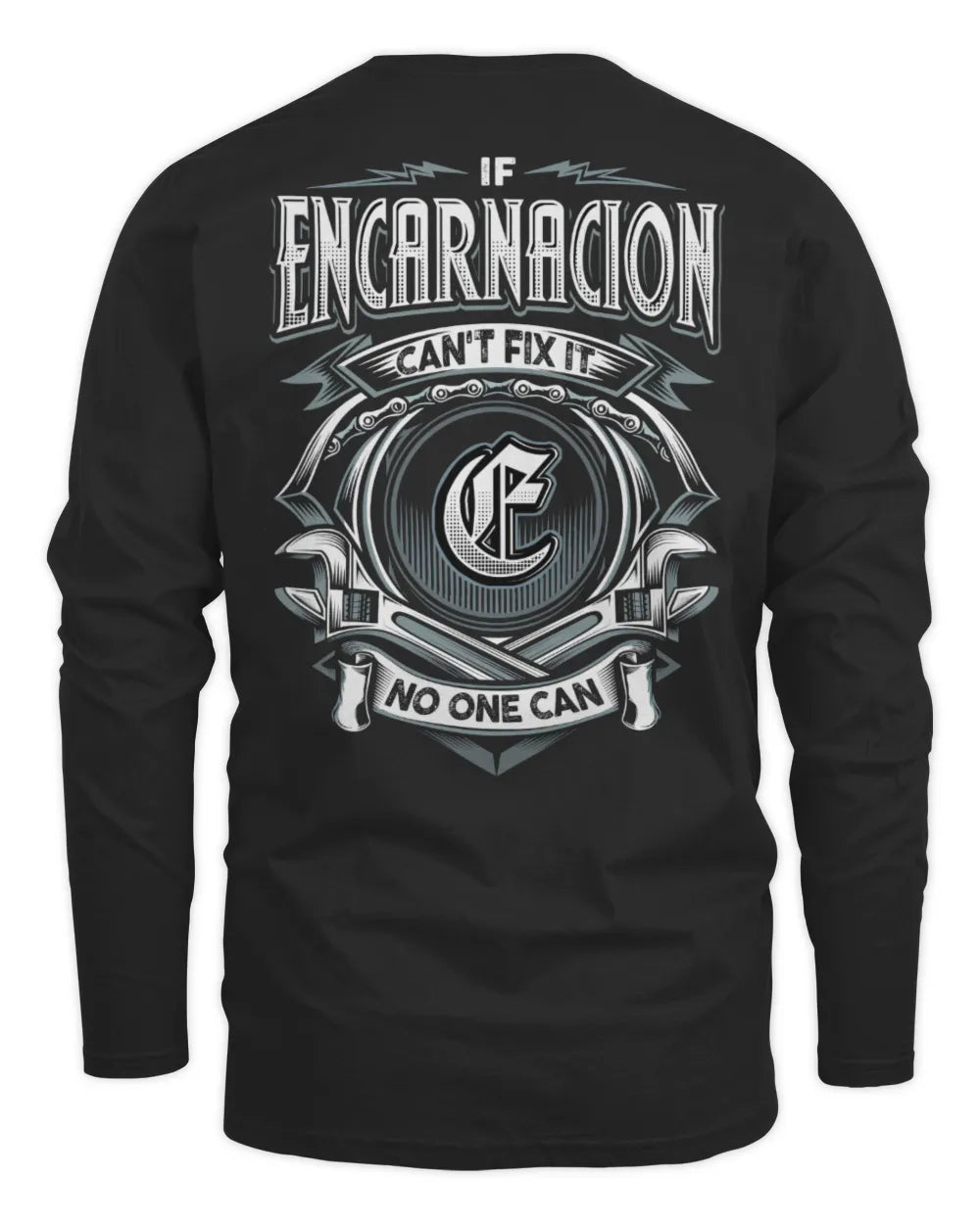 ENCARNACION AP81-K4-626 - Personalized Ahmed Quote Apparel “If Ahmed Can't Fix It, No One Can” - Men's Long Sleeved T-Shirt - Black