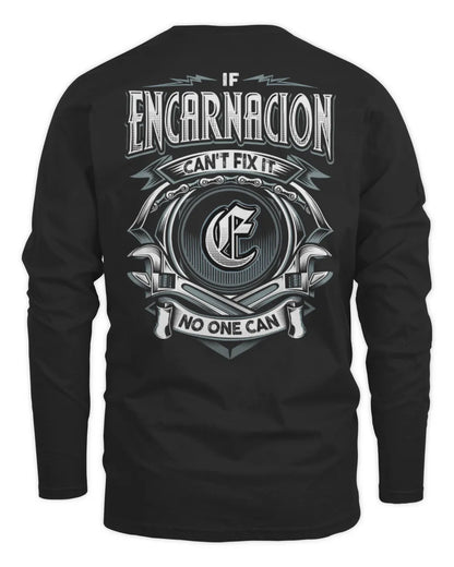 ENCARNACION AP81-K4-626 - Personalized Ahmed Quote Apparel “If Ahmed Can't Fix It, No One Can” - Men's Long Sleeved T-Shirt - Black