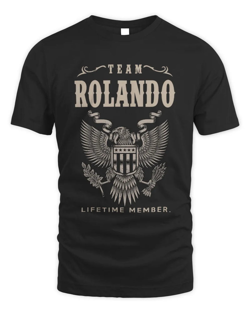ROLANDO TP06-K82 – Personalized Classic Style Apparel “Team NAME Lifetime Member” - Unisex Standard T-Shirt - Black