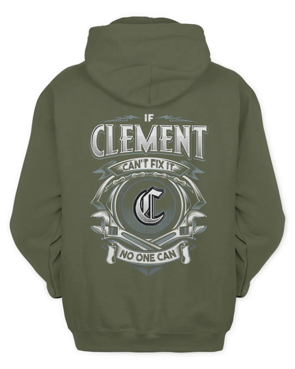 CLEMENT AP81-K4-626 - Personalized Ahmed Quote Apparel “If Ahmed Can't Fix It, No One Can” - Unisex Hoodie - Military Green