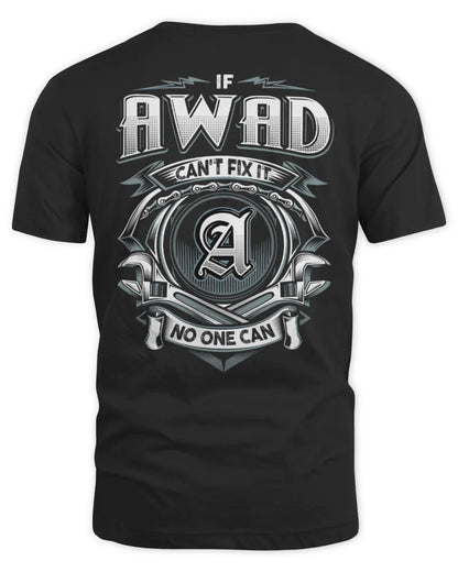 AWAD AP81-K4-626 - Personalized Ahmed Quote Apparel “If Ahmed Can't Fix It, No One Can” - Unisex Standard T-Shirt - Black