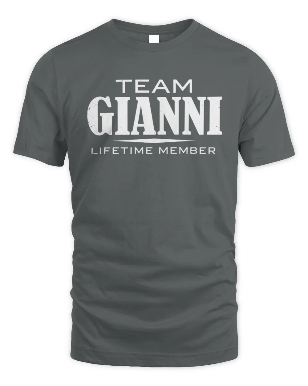 GIANNI BL62-K4-128 - Personalized “Team NAME Lifetime Member” - Unisex Standard T-Shirt - Charcoal