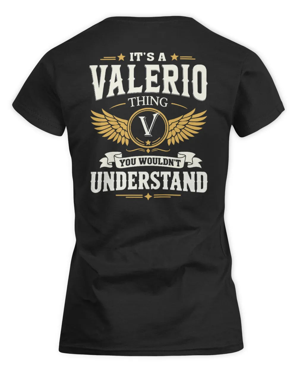 VALERIO KT06-M008 It’s a [NAME] Thing – You Wouldn’t Understand | Personalized Vintage T-Shirt - Women's Standard T-Shirt - Black