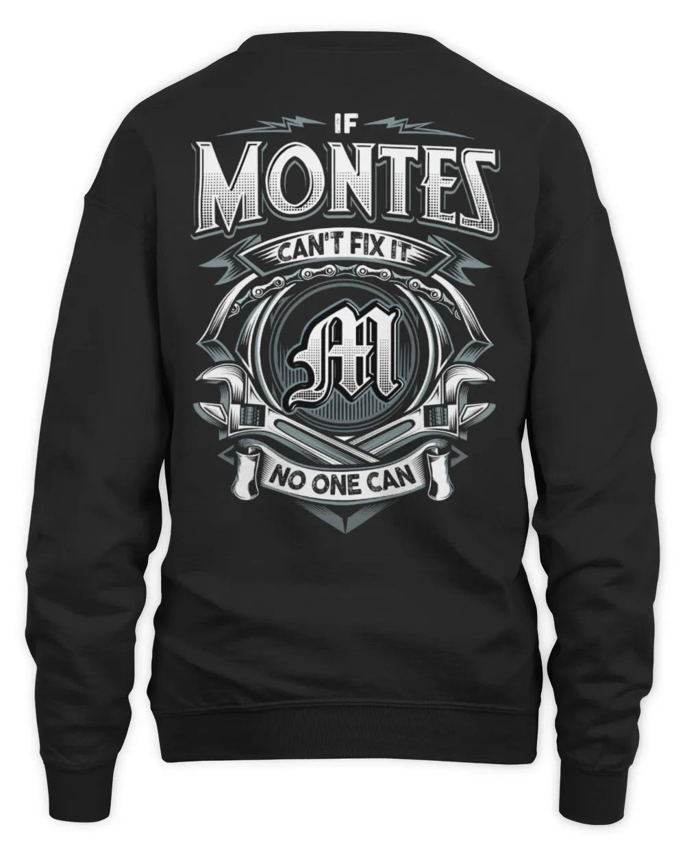 MONTES AP81-K4-626 - Personalized Ahmed Quote Apparel “If Ahmed Can't Fix It, No One Can” - Unisex Sweatshirt - Black