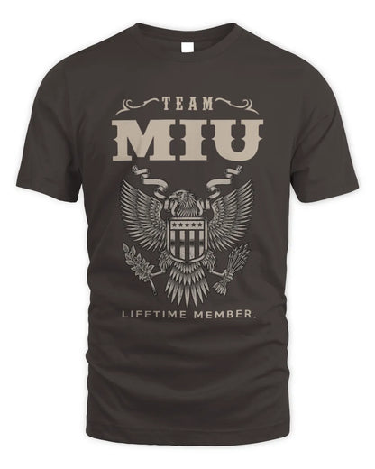 MIU TP06-K82 – Personalized Classic Style Apparel “Team NAME Lifetime Member” - Unisex Standard T-Shirt - Dark Chocolate