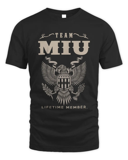 MIU TP06-K82 – Personalized Classic Style Apparel “Team NAME Lifetime Member” - Unisex Standard T-Shirt - Black