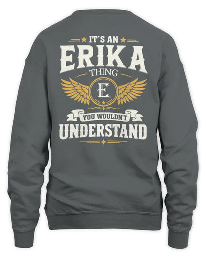 ERIKA KT06-M008 It’s a [NAME] Thing – You Wouldn’t Understand | Personalized Vintage T-Shirt - Unisex Sweatshirt - Charcoal
