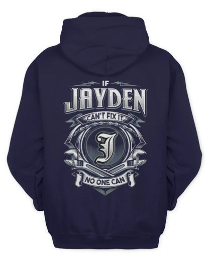 JAYDEN AP81-K4-626 - Personalized Ahmed Quote Apparel “If Ahmed Can't Fix It, No One Can” - Unisex Hoodie - Navy