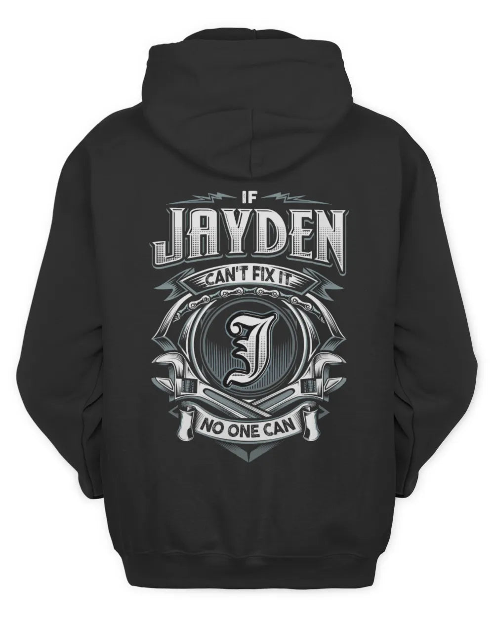 JAYDEN AP81-K4-626 - Personalized Ahmed Quote Apparel “If Ahmed Can't Fix It, No One Can” - Unisex Hoodie - Black