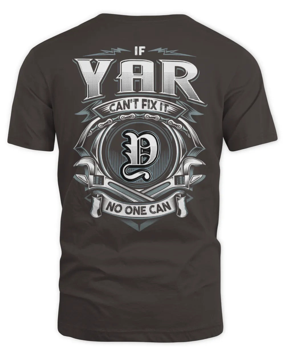 YAR AP81-K4-626 - Personalized Ahmed Quote Apparel “If Ahmed Can't Fix It, No One Can” - Unisex Standard T-Shirt - Dark Chocolate