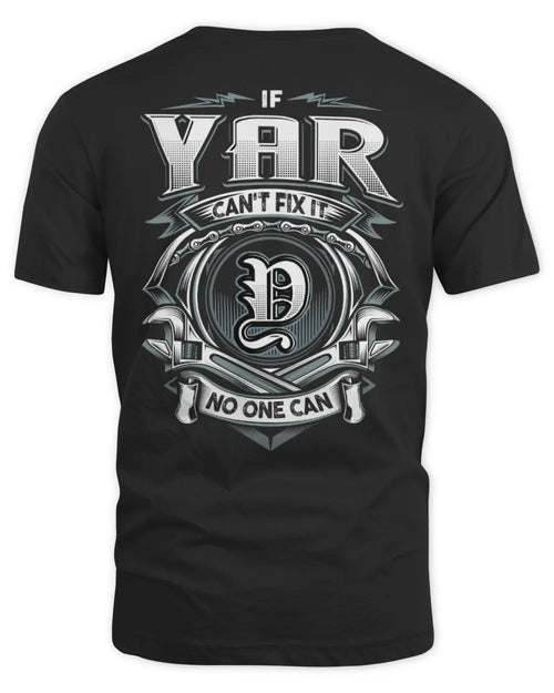 YAR AP81-K4-626 - Personalized Ahmed Quote Apparel “If Ahmed Can't Fix It, No One Can” - Unisex Standard T-Shirt - Black
