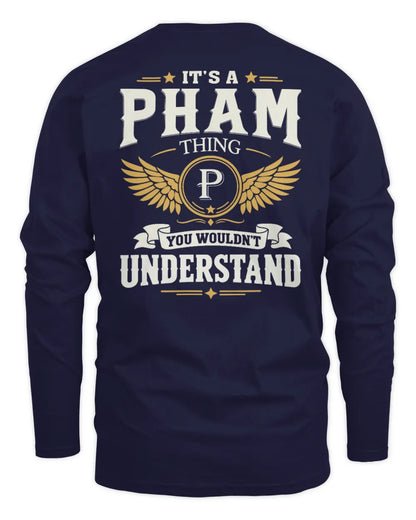 PHAM KT06-M008 It’s a [NAME] Thing – You Wouldn’t Understand | Personalized Vintage T-Shirt - Men's Long Sleeved T-Shirt - Navy