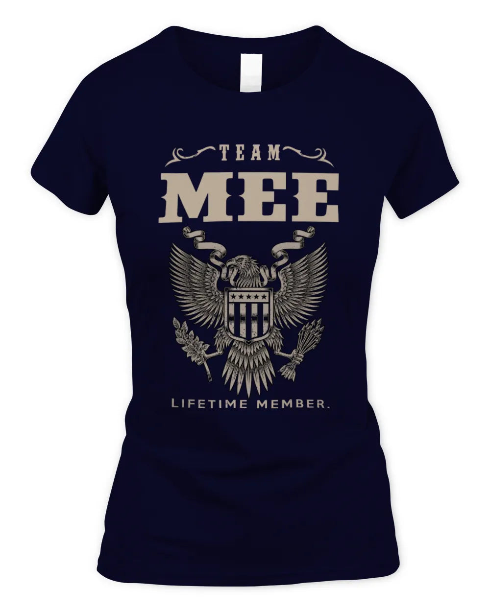MEE TP06-K82 – Personalized Classic Style Apparel “Team NAME Lifetime Member” - Women's Standard T-Shirt - Navy