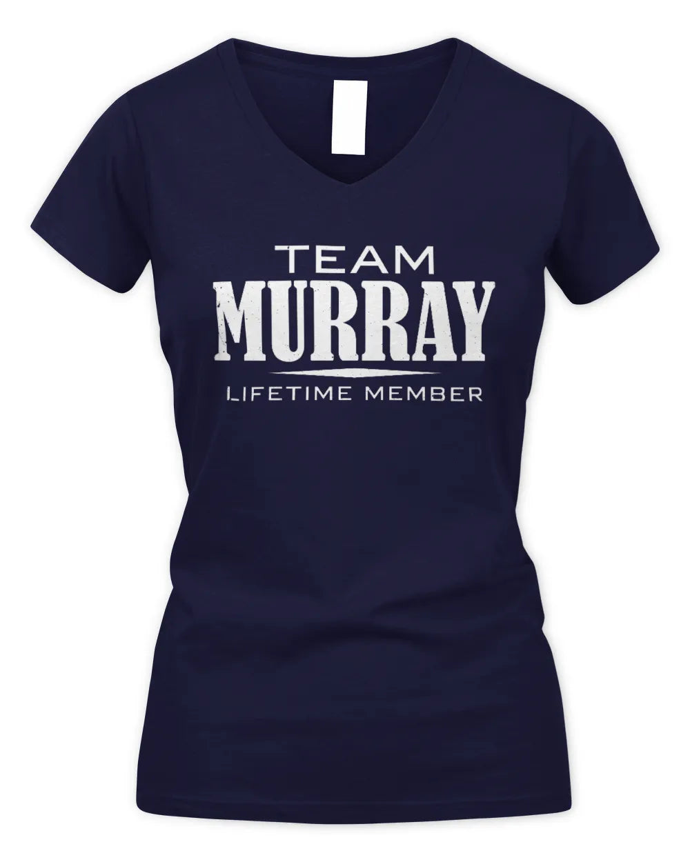MURRAY BL62-K4-128 - Personalized “Team NAME Lifetime Member” - Women's V-Neck T-Shirt - Navy