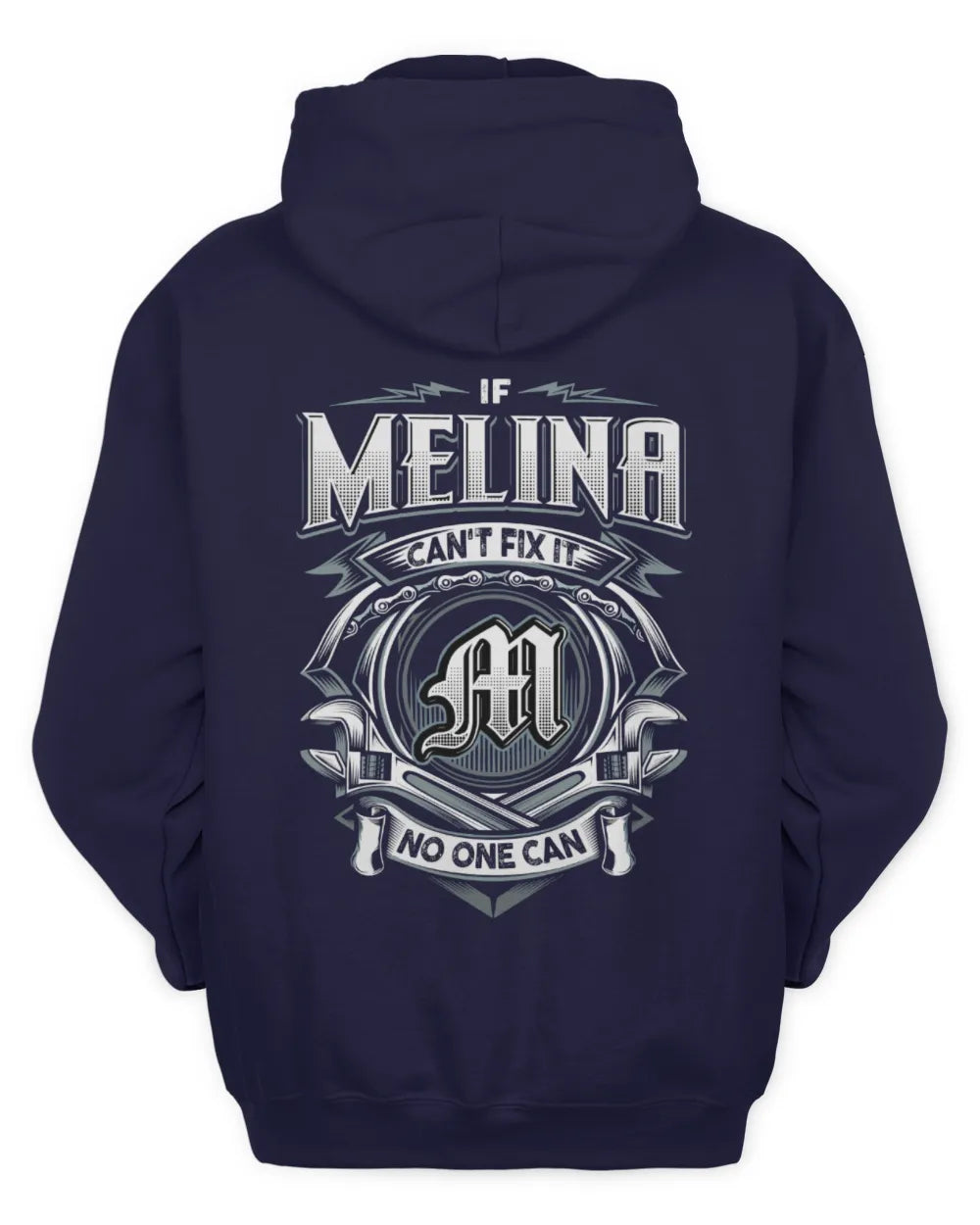 MELINA AP81-K4-626 - Personalized Ahmed Quote Apparel “If Ahmed Can't Fix It, No One Can” - Unisex Hoodie - Navy