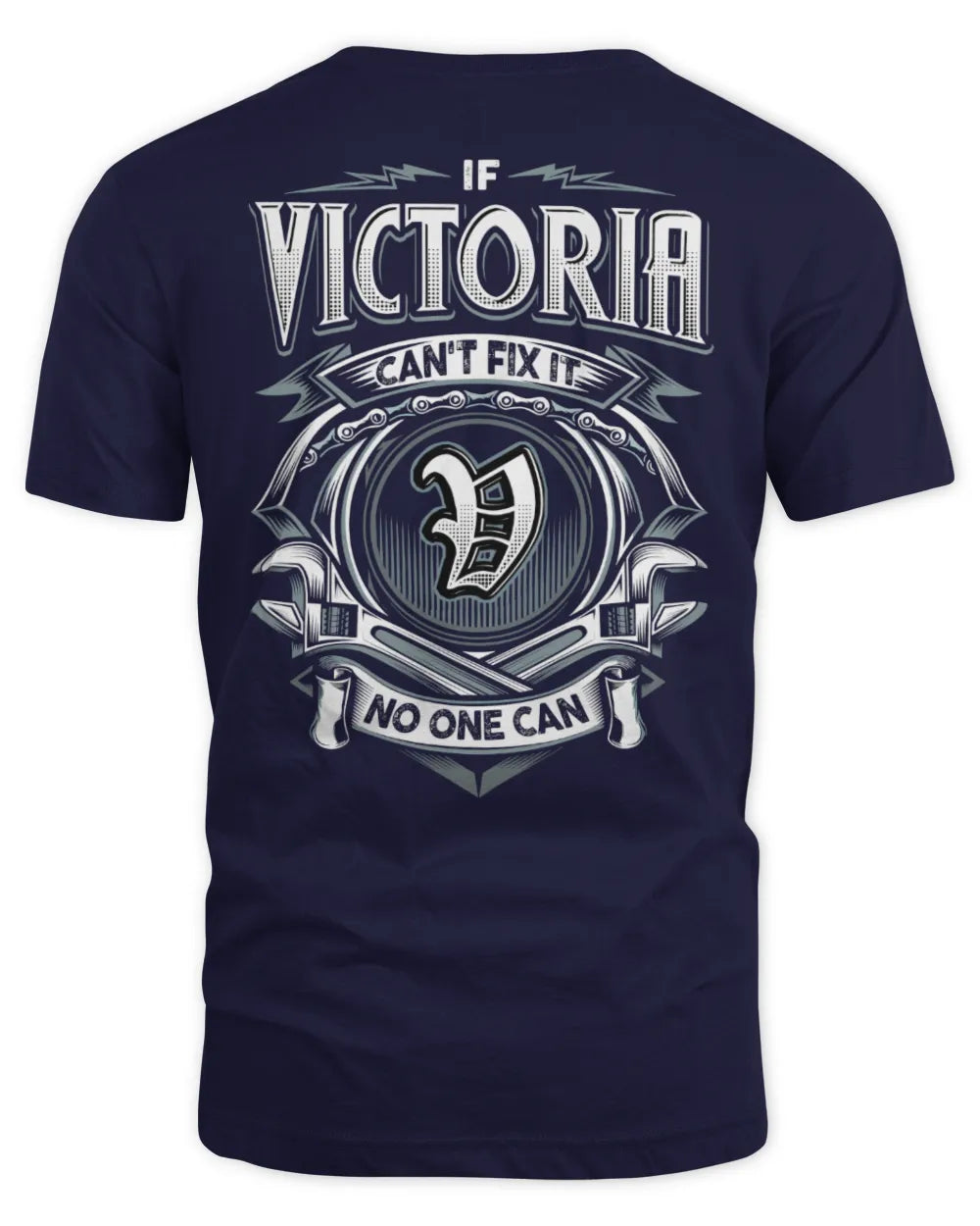 VICTORIA AP81-K4-626 - Personalized Ahmed Quote Apparel “If Ahmed Can't Fix It, No One Can” - Unisex Standard T-Shirt - Navy