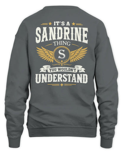SANDRINE KT06-M008 It’s a [NAME] Thing – You Wouldn’t Understand | Personalized Vintage T-Shirt - Unisex Sweatshirt - Charcoal