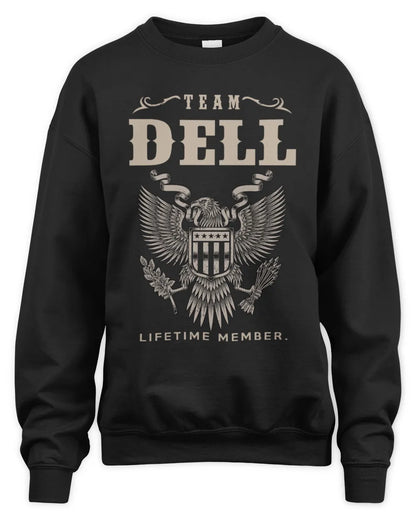 DELL TP06-K82 – Personalized Classic Style Apparel “Team NAME Lifetime Member” - Unisex Sweatshirt - Black