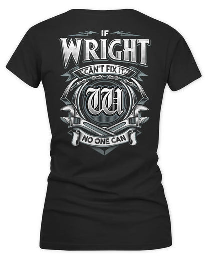 WRIGHT AP81-K4-626 - Personalized Ahmed Quote Apparel “If Ahmed Can't Fix It, No One Can” - Women's V-Neck T-Shirt - Black