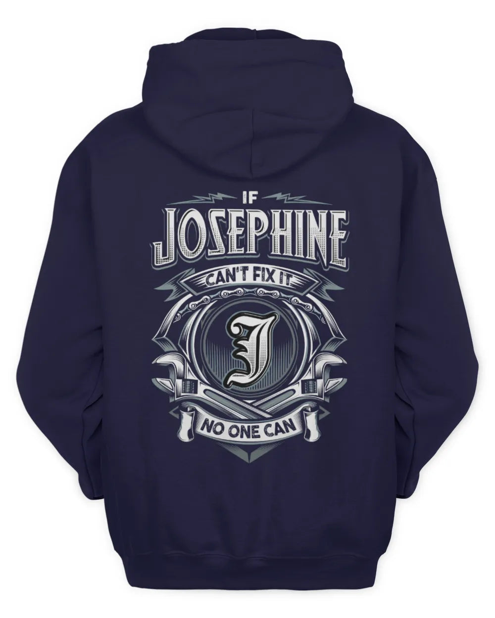 JOSEPHINE AP81-K4-626 - Personalized Ahmed Quote Apparel “If Ahmed Can't Fix It, No One Can” - Unisex Hoodie - Navy