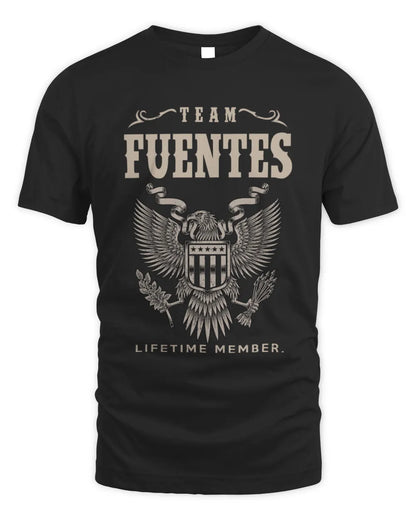 FUENTES TP06-K82 – Personalized Classic Style Apparel “Team NAME Lifetime Member” - Unisex Standard T-Shirt - Black