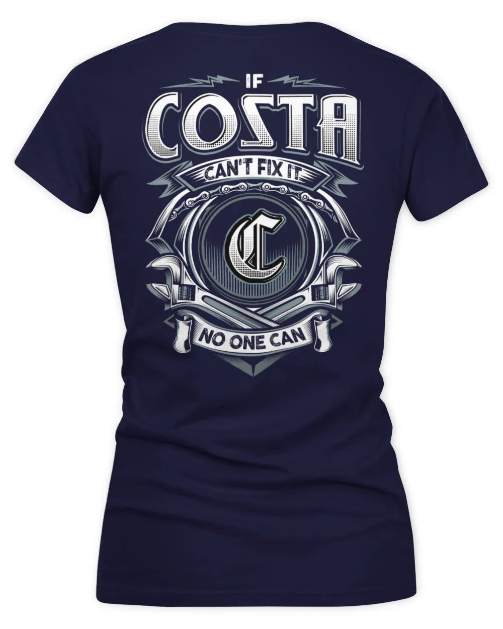 COSTA AP81-K4-626 - Personalized Ahmed Quote Apparel “If Ahmed Can't Fix It, No One Can” - Women's V-Neck T-Shirt - Navy