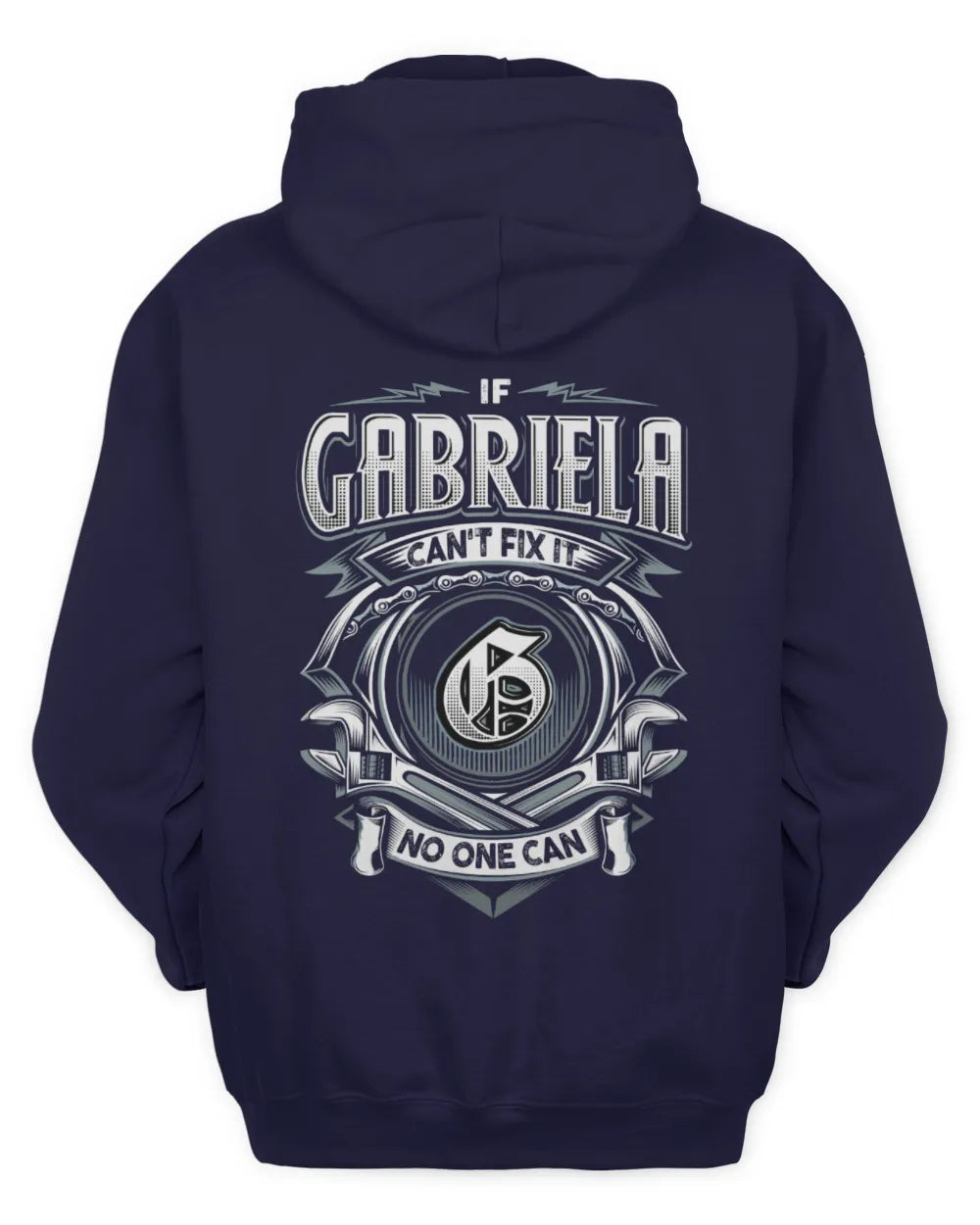 GABRIELA AP81-K4-626 - Personalized Ahmed Quote Apparel “If Ahmed Can't Fix It, No One Can” - Unisex Hoodie - Navy