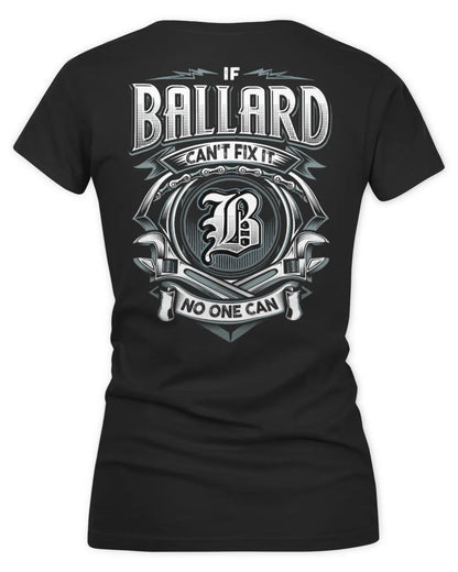 BALLARD AP81-K4-626 - Personalized Ahmed Quote Apparel “If Ahmed Can't Fix It, No One Can” - Women's V-Neck T-Shirt - Black