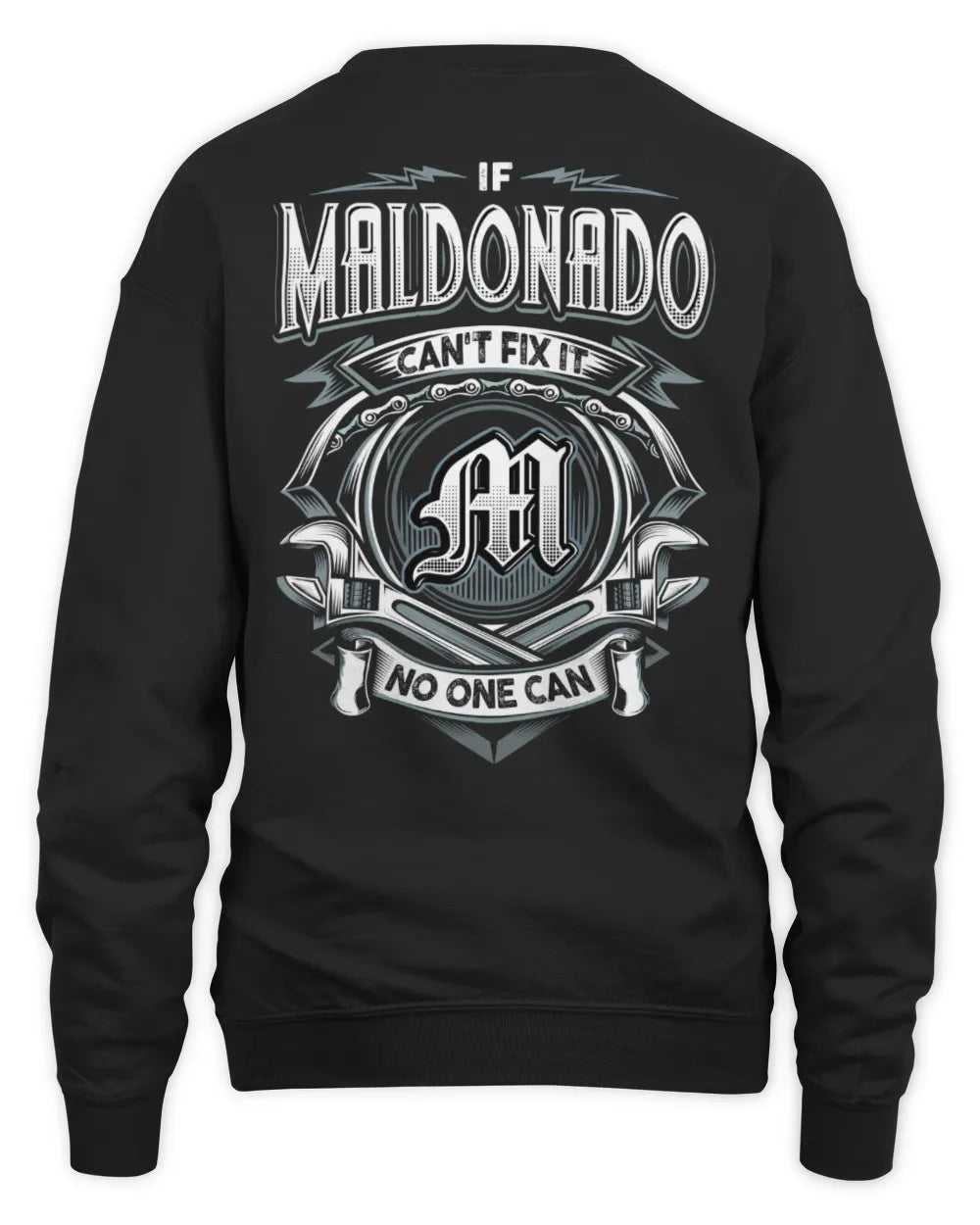 MALDONADO AP81-K4-626 - Personalized Ahmed Quote Apparel “If Ahmed Can't Fix It, No One Can” - Unisex Sweatshirt - Black
