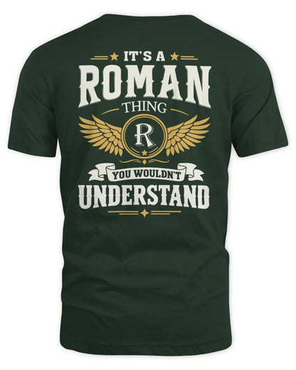 ROMAN KT06-M008 It’s a [NAME] Thing – You Wouldn’t Understand | Personalized Vintage T-Shirt - Unisex Standard T-Shirt - Forest Green