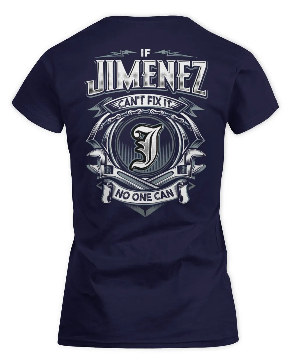JIMENEZ AP81-K4-626 - Personalized Ahmed Quote Apparel “If Ahmed Can't Fix It, No One Can” - Women's Standard T-Shirt - Navy