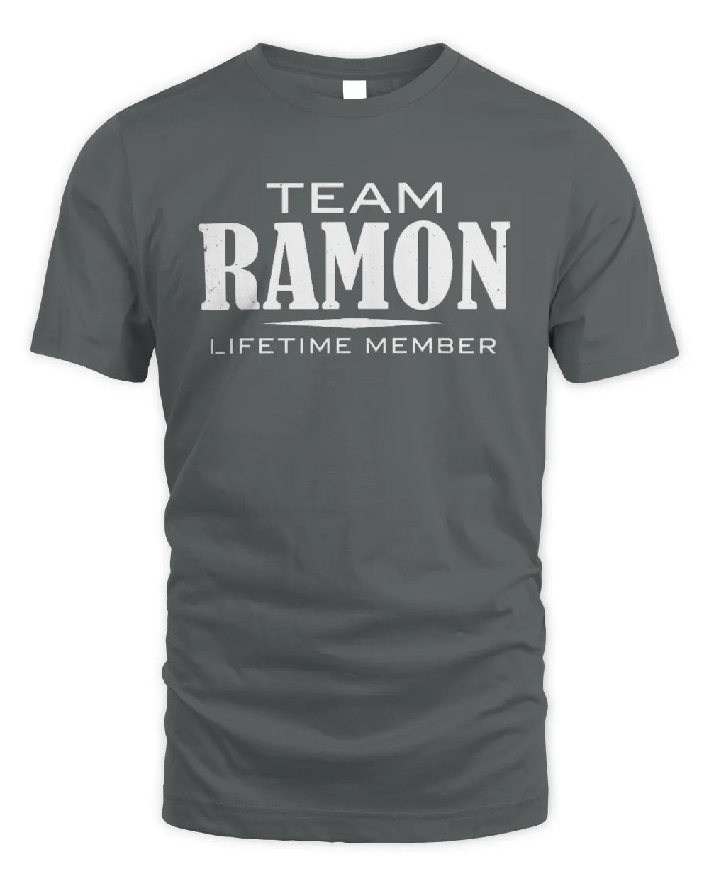 RAMON BL62-K4-128 - Personalized “Team NAME Lifetime Member” - Unisex Standard T-Shirt - Charcoal