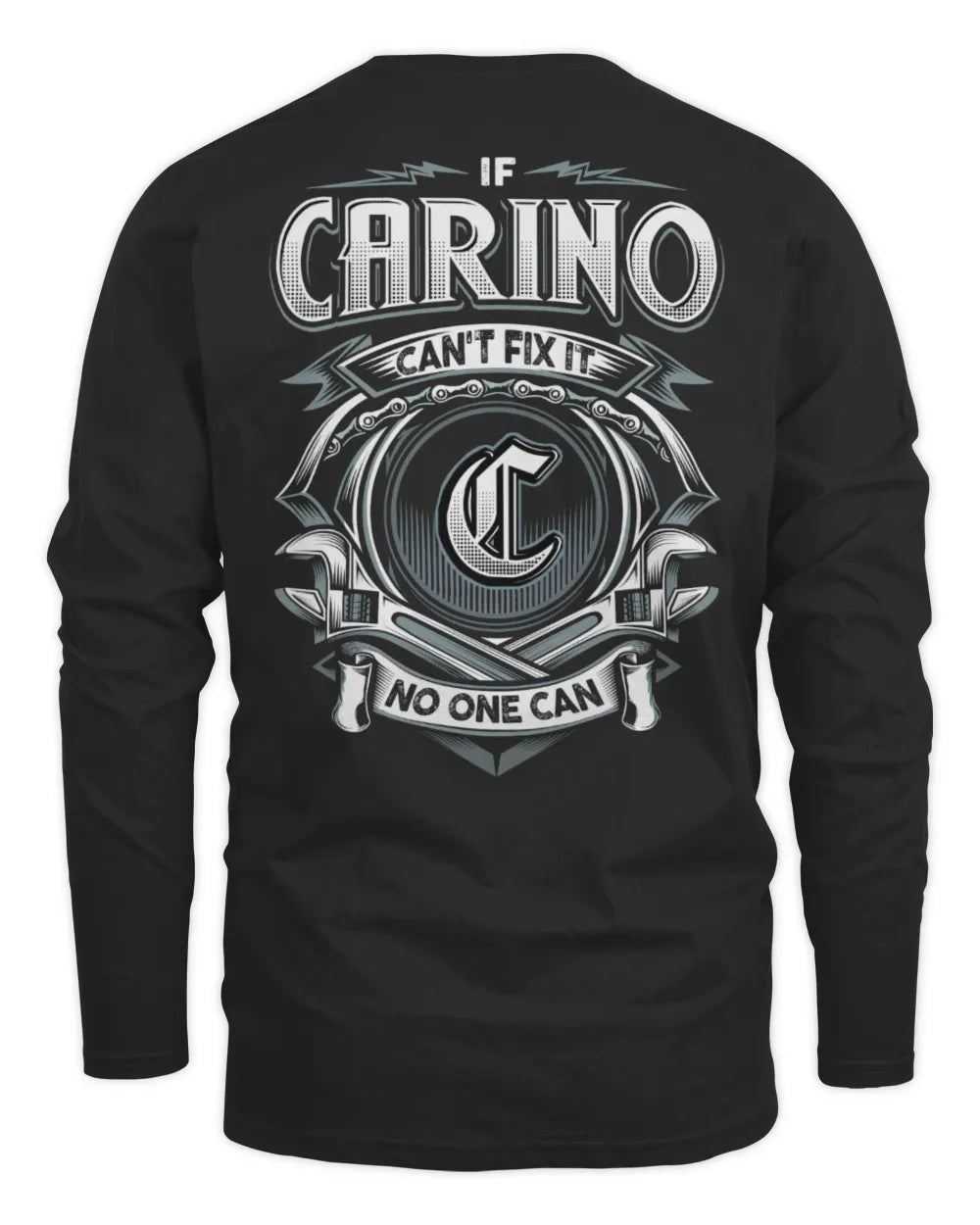 CARINO AP81-K4-626 - Personalized Ahmed Quote Apparel “If Ahmed Can't Fix It, No One Can” - Men's Long Sleeved T-Shirt - Black