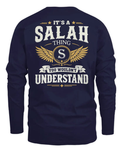 SALAH KT06-M008 It’s a [NAME] Thing – You Wouldn’t Understand | Personalized Vintage T-Shirt - Men's Long Sleeved T-Shirt - Navy