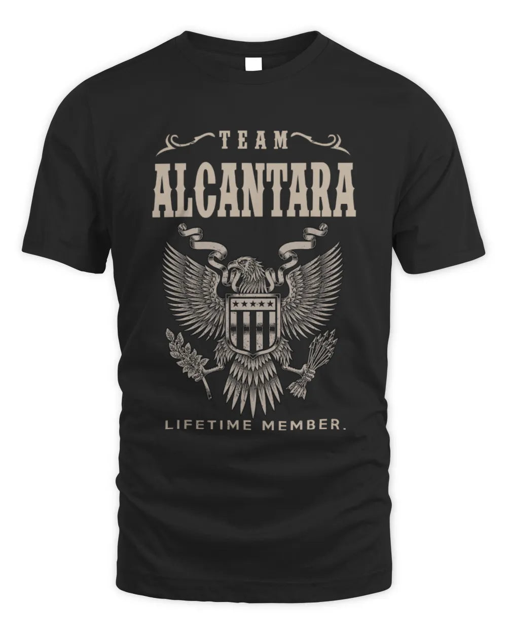 ALCANTARA TP06-K82 – Personalized Classic Style Apparel “Team NAME Lifetime Member” - Unisex Standard T-Shirt - Black