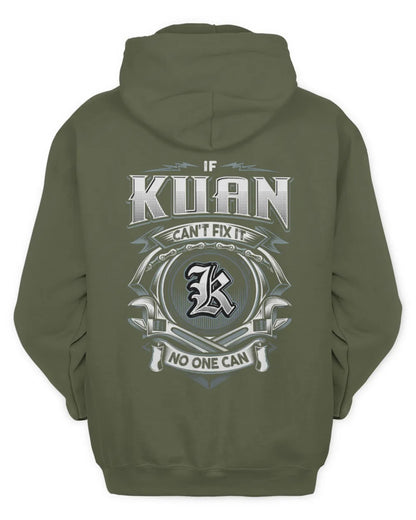 KUAN AP81-K4-626 - Personalized Ahmed Quote Apparel “If Ahmed Can't Fix It, No One Can” - Unisex Hoodie - Military Green