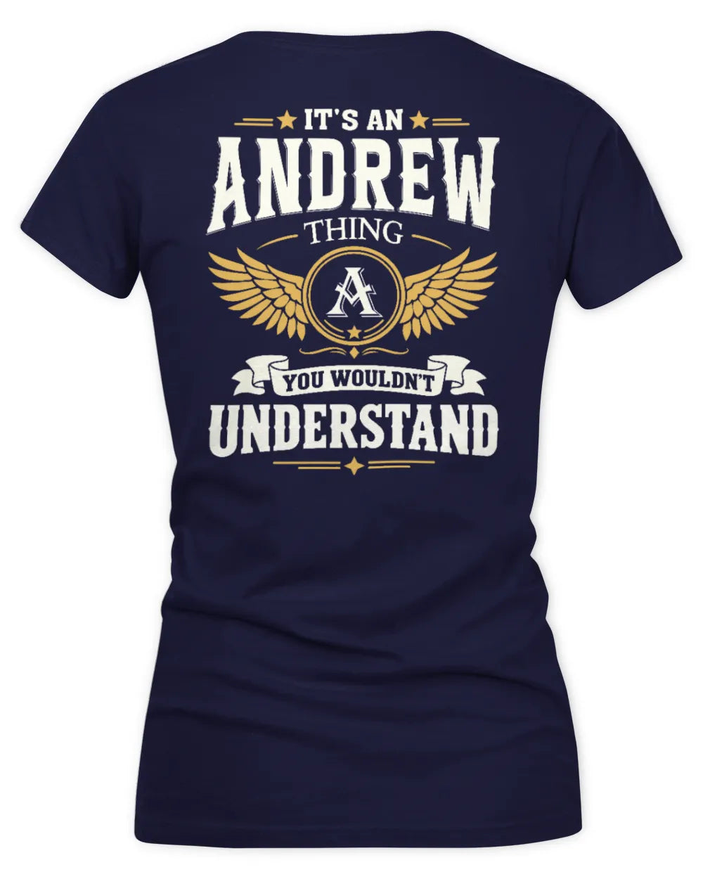 ANDREW KT06-M008 It’s a [NAME] Thing – You Wouldn’t Understand | Personalized Vintage T-Shirt - Women's V-Neck T-Shirt - Navy