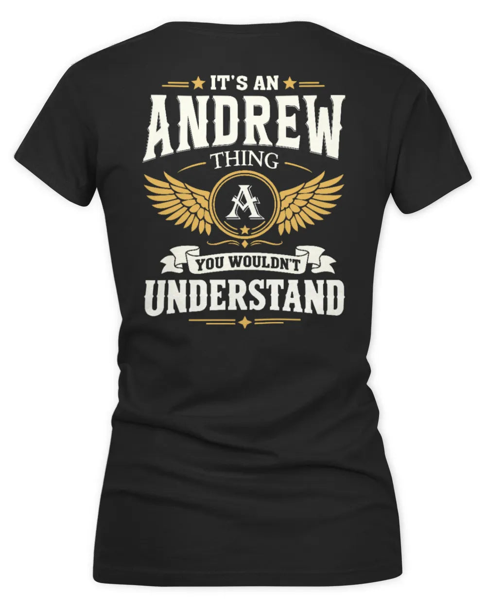 ANDREW KT06-M008 It’s a [NAME] Thing – You Wouldn’t Understand | Personalized Vintage T-Shirt - Women's V-Neck T-Shirt - Black
