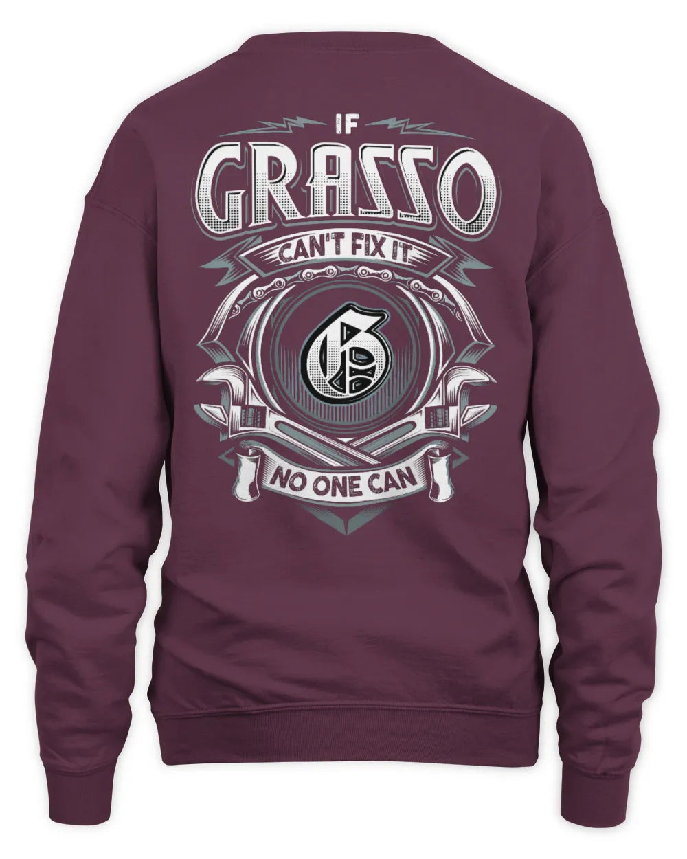 GRASSO AP81-K4-626 - Personalized Ahmed Quote Apparel “If Ahmed Can't Fix It, No One Can” - Unisex Sweatshirt - Maroon