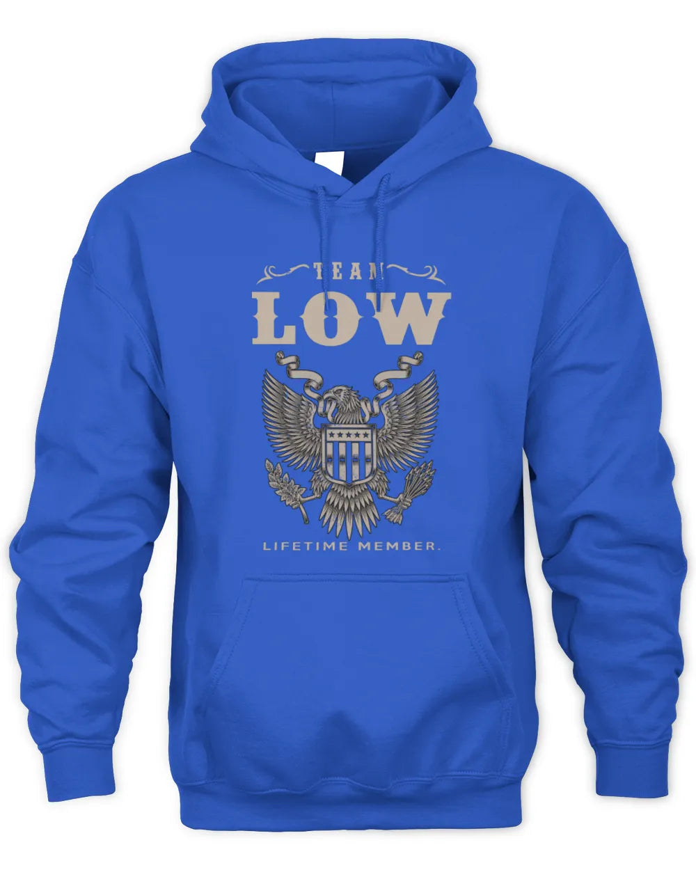 LOW TP06-K82 – Personalized Classic Style Apparel “Team NAME Lifetime Member” - Unisex Hoodie - Royal
