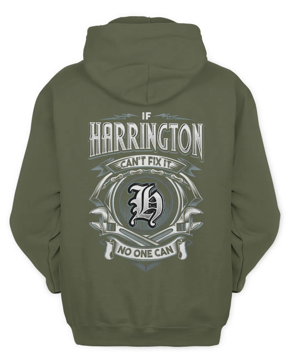 HARRINGTON AP81-K4-626 - Personalized Ahmed Quote Apparel “If Ahmed Can't Fix It, No One Can” - Unisex Hoodie - Military Green
