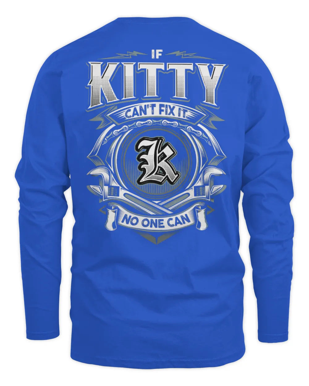 KITTY AP81-K4-626 - Personalized Ahmed Quote Apparel “If Ahmed Can't Fix It, No One Can” - Men's Long Sleeved T-Shirt - Royal